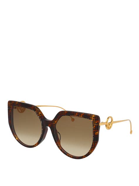 fendi eyewear ff monogram round frame sunglasses|Fendi limited edition sunglasses.